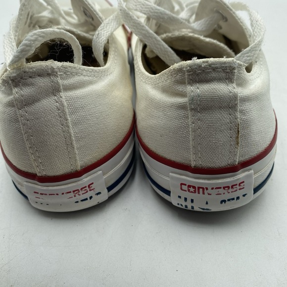 Converse Chuck Taylor All Star Low Top Shoes Womens Size 9 White Canvas Cleaned - Picture 8 of 14